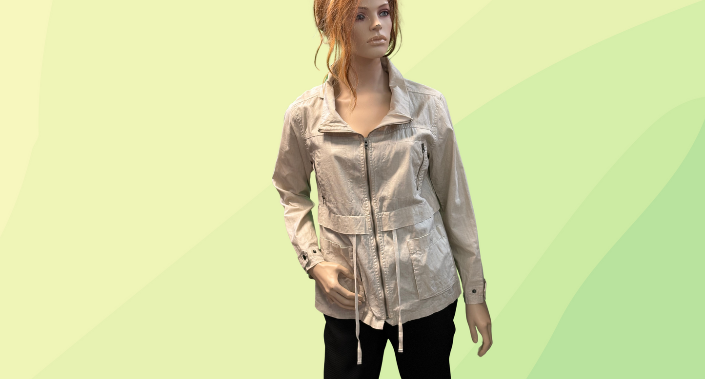 Trenery 100% Linen Jacket - Small - Cream