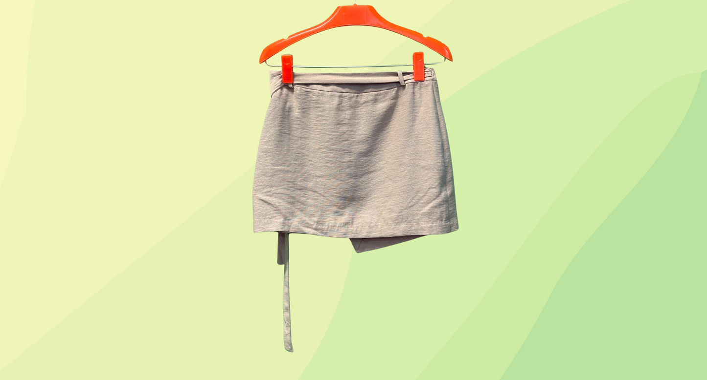 Bec & Bridge Wrap a Round Skirt Shorts - Size 8 - Beige