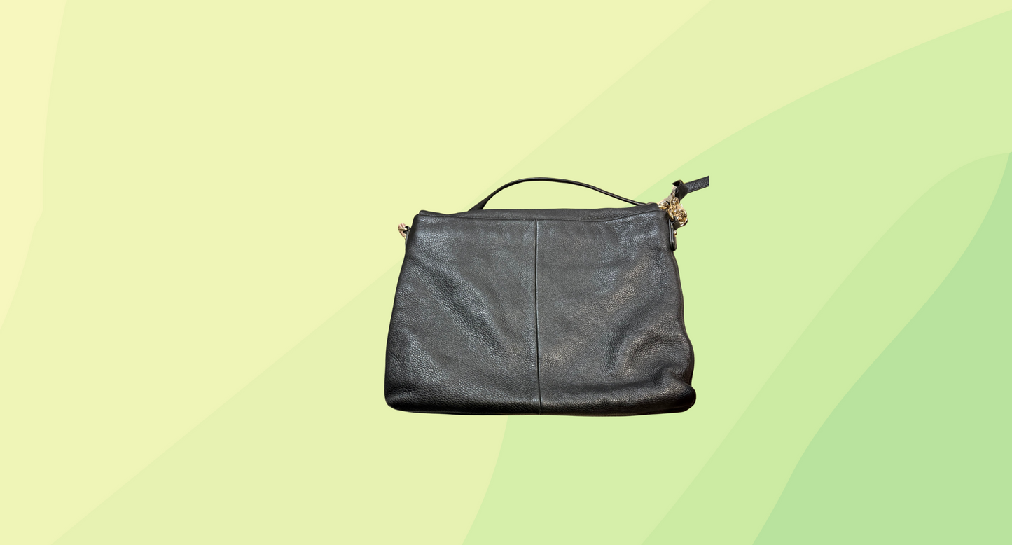 Oroton Leather Satchel Bag - Black