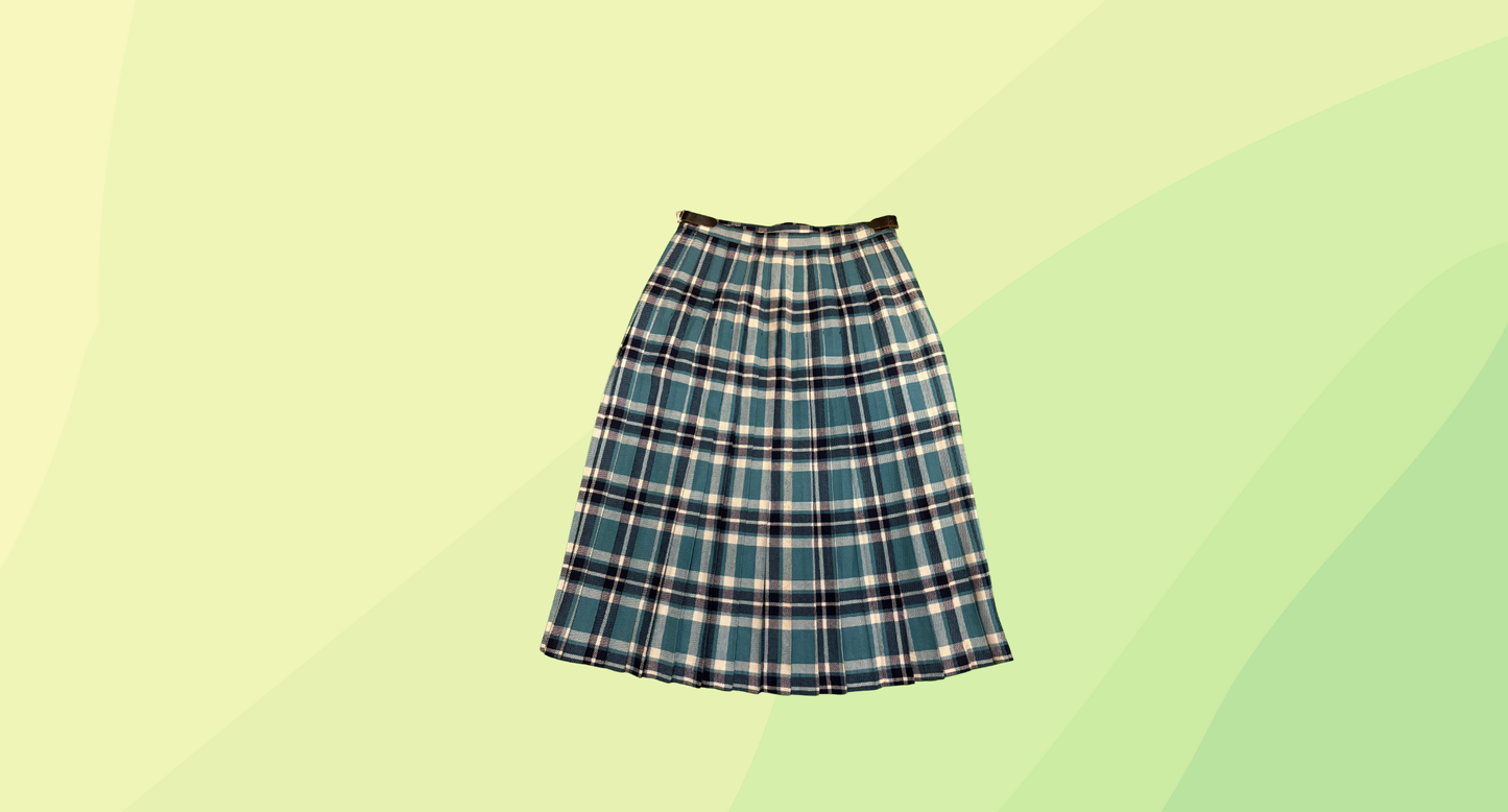 Clan Acric Womens Kilt - Size 16 - Blue Tartan
