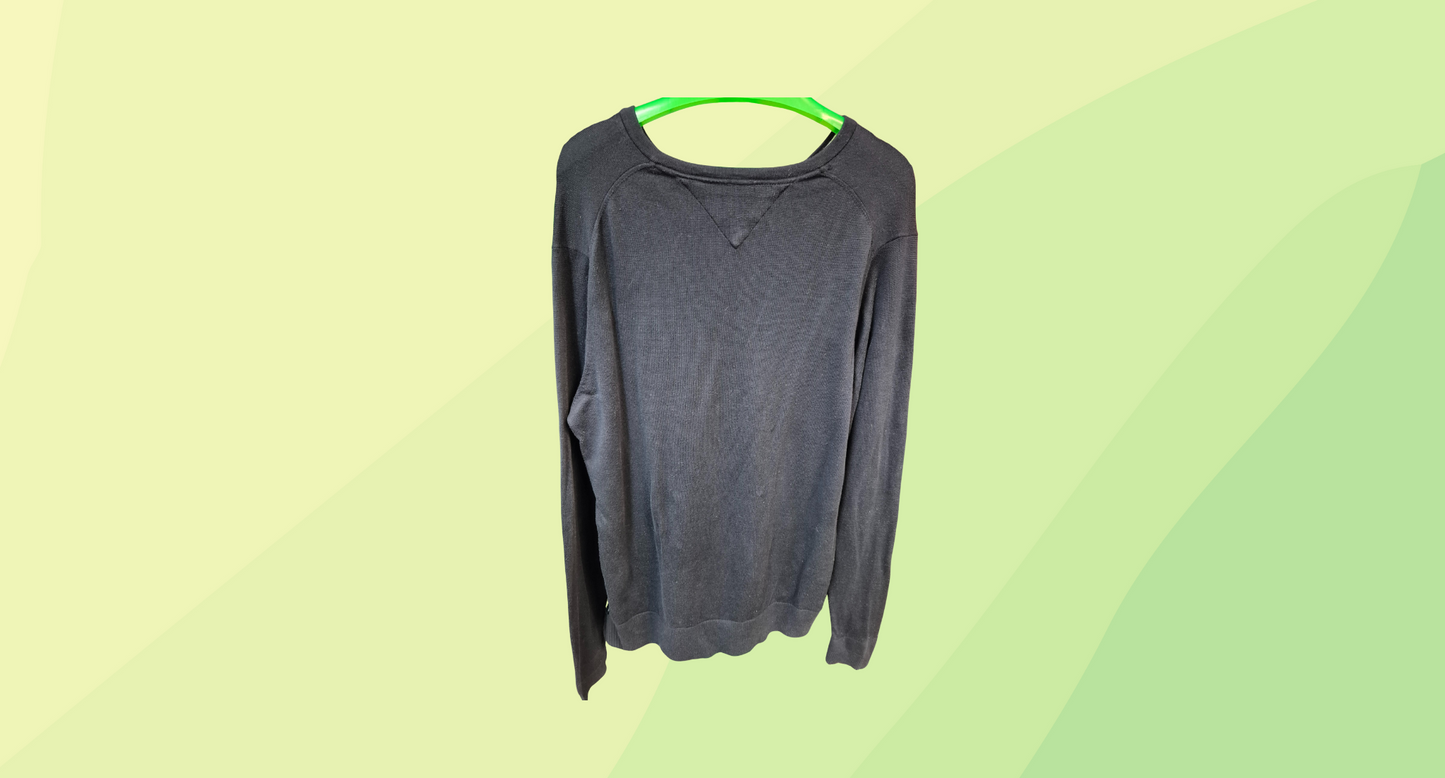 Tommy Hilfiger Mens V-Neck Knit Pullover - XL - Navy