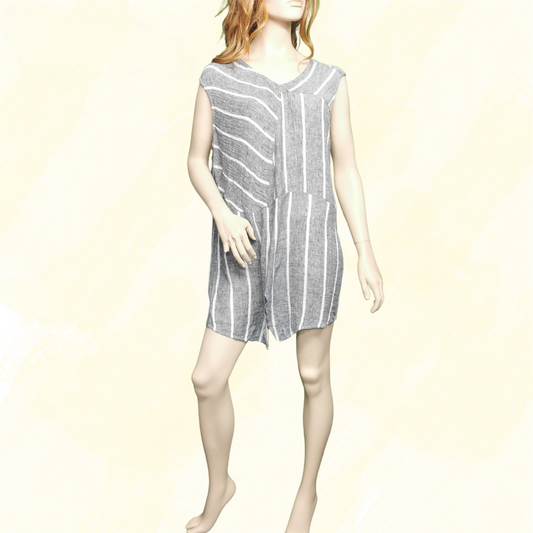Yarra Trail Top - Size 18 - Gray/White