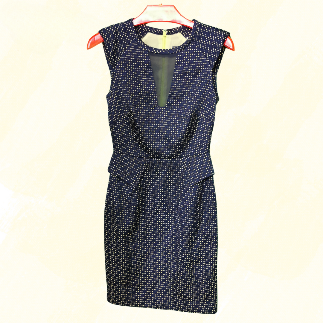 Marcs Dress - Size 4 - Navy/Lime