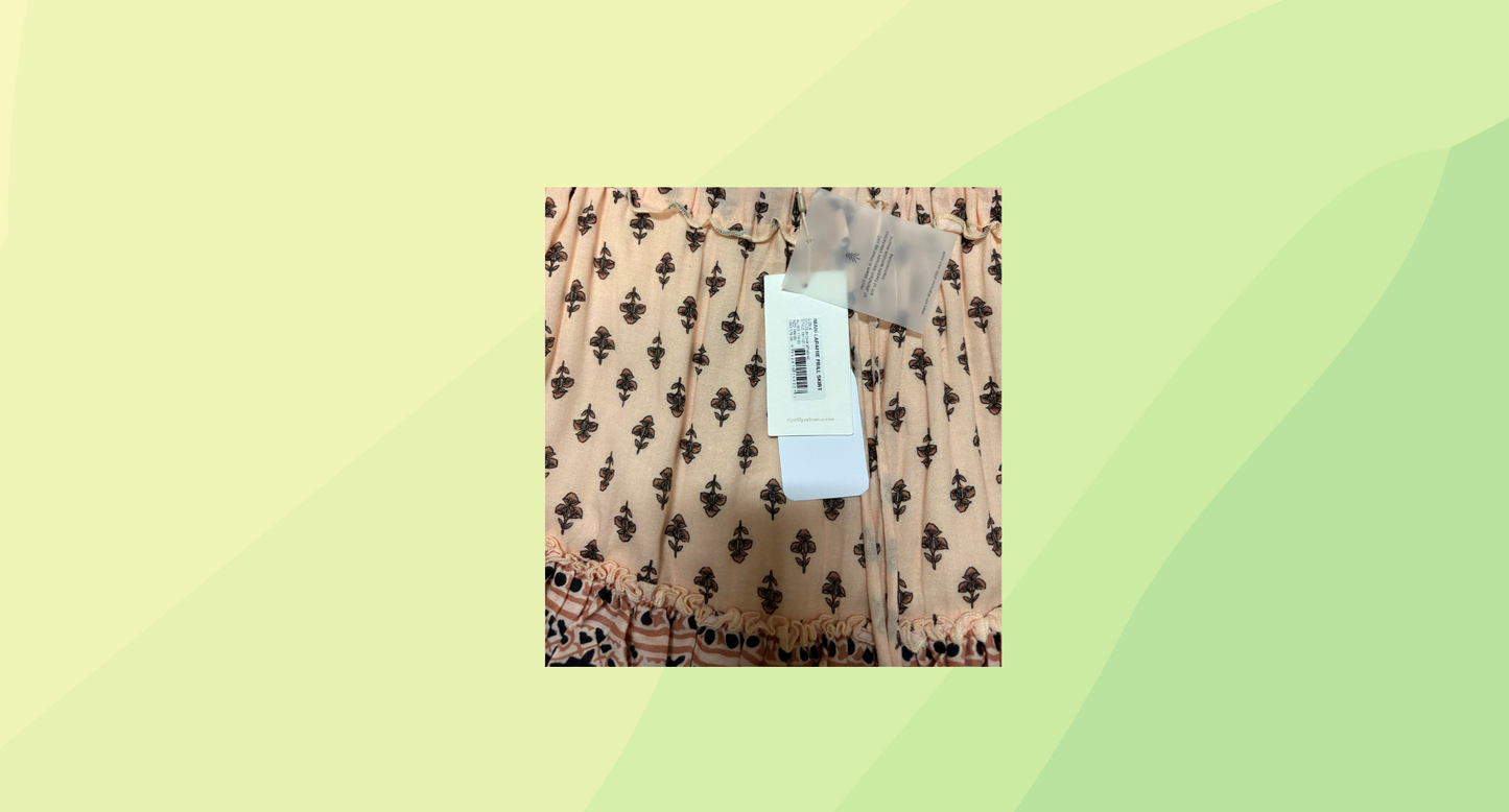 Tigerlily Imani Laramie Frill Skirt RRP $179 - Size 8 - Champagne