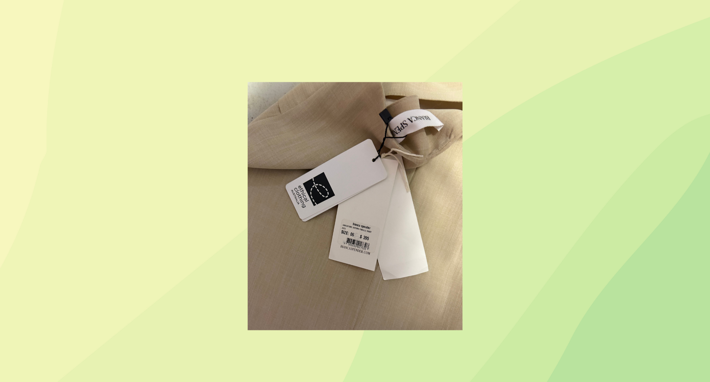 Bianca Spender Suiting Pigalle Skirt RRP $395 - Size 6 - Sandstone