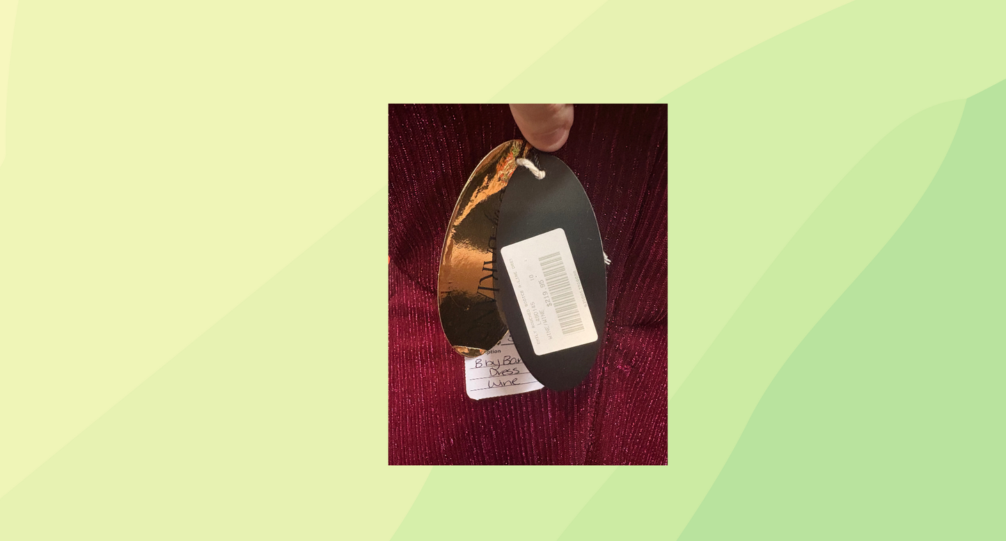 B by Bariano Emily Rouched Bodice A-Line Dress RRP $219.95 - Size 10 - Wine