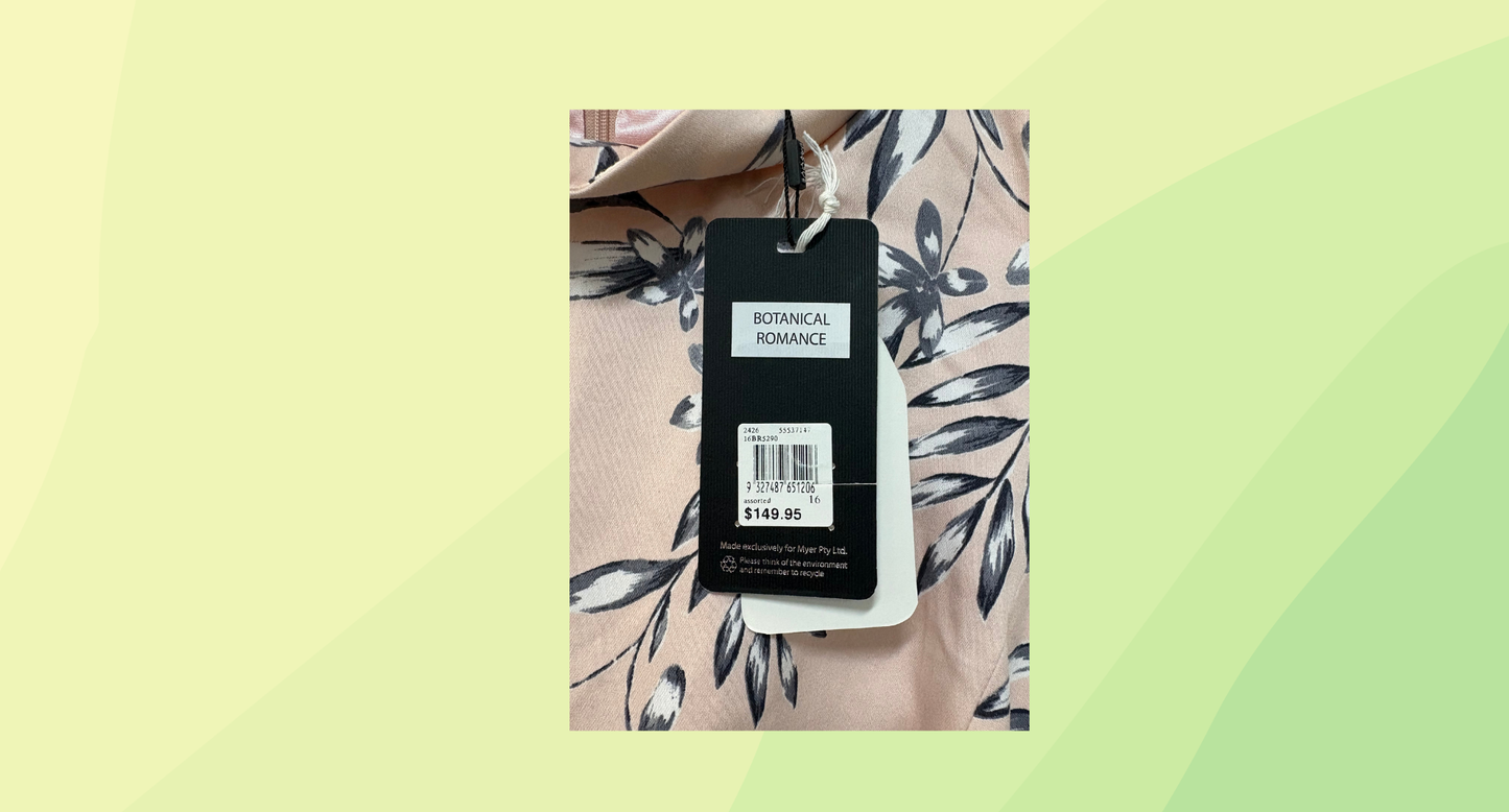 Basque Dress RRP $149.95 - Size 16 - Botanical Romance