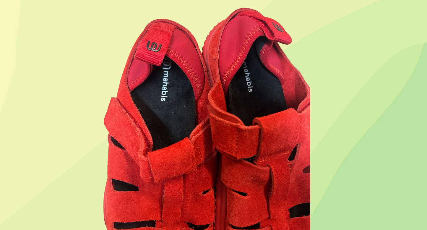 Mahabis Suede Sandal - Size 39 - Red