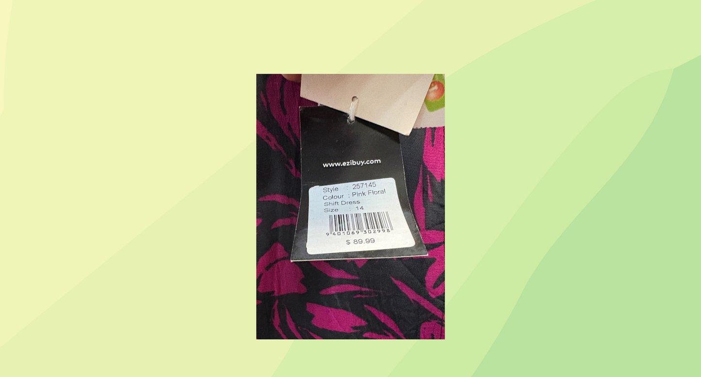 Capture Shift Dress RRP $89.99 - Size 14 - Pink Floral