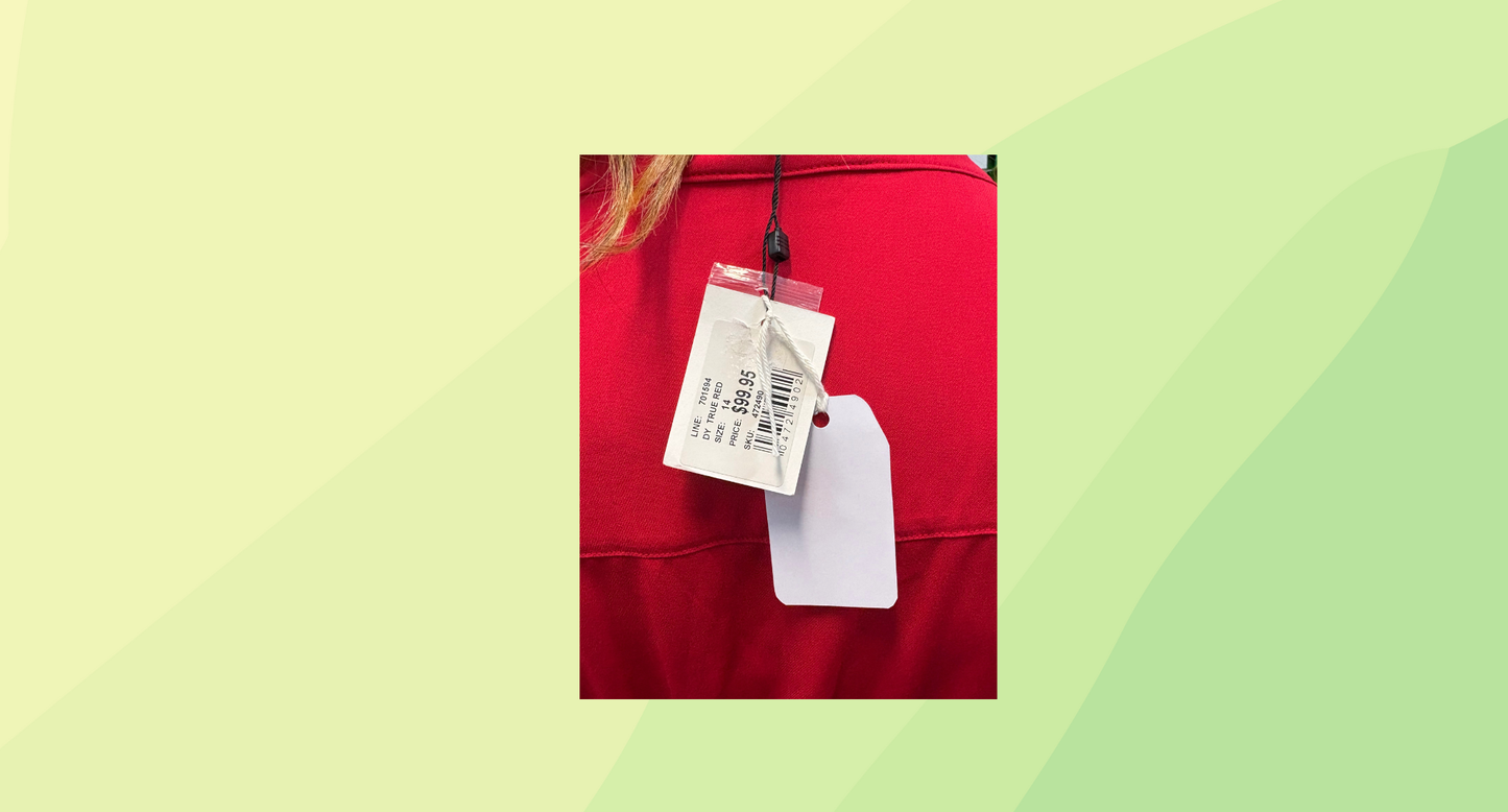 Portmans Button Front Dress RRP $99.95 - Size 14 - True Red