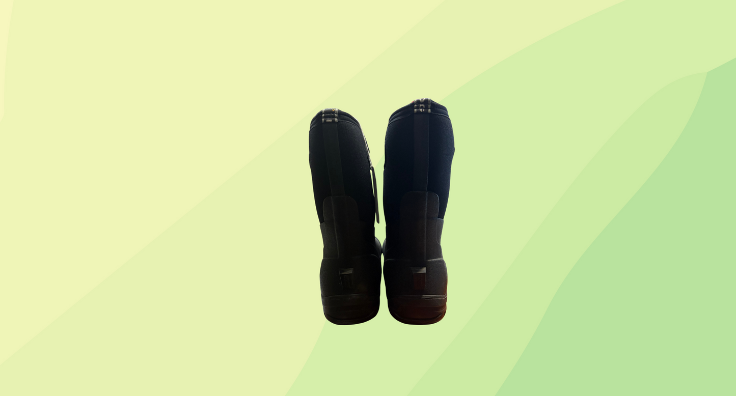 Bogs Mens Mid-Calf Waterproof Boot - M8 - Black