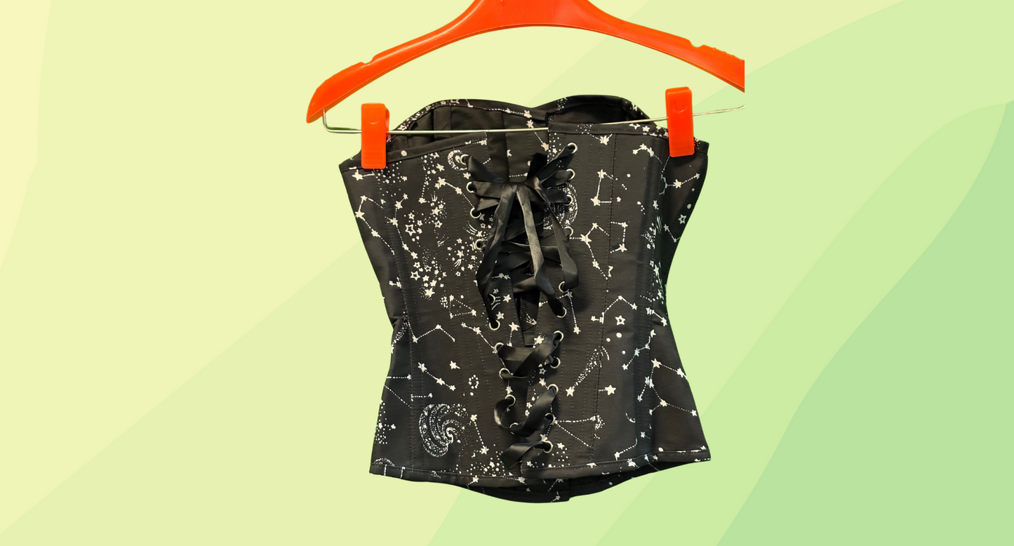 Corset Story Strapless Galaxy Corset - Size 6 - Black