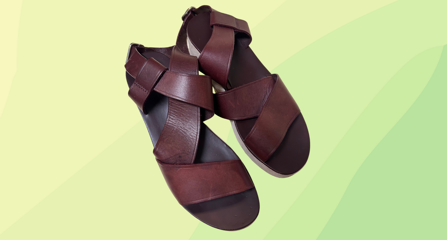 A.P.C Sandal - Slight Wedge - Size 38 - Plum