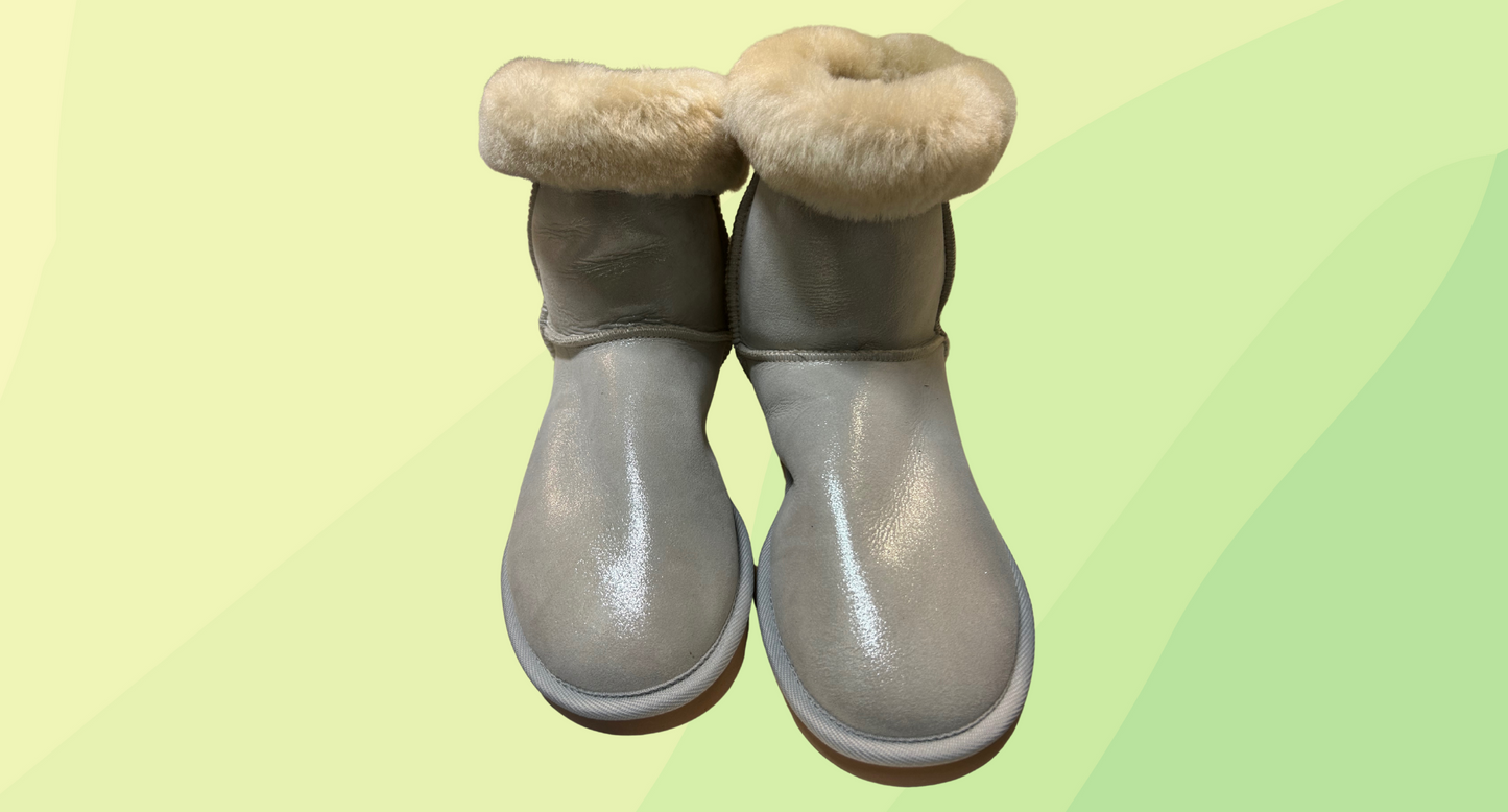 Koalabi Sheepskin Ugg Boot - Silver - Size 10