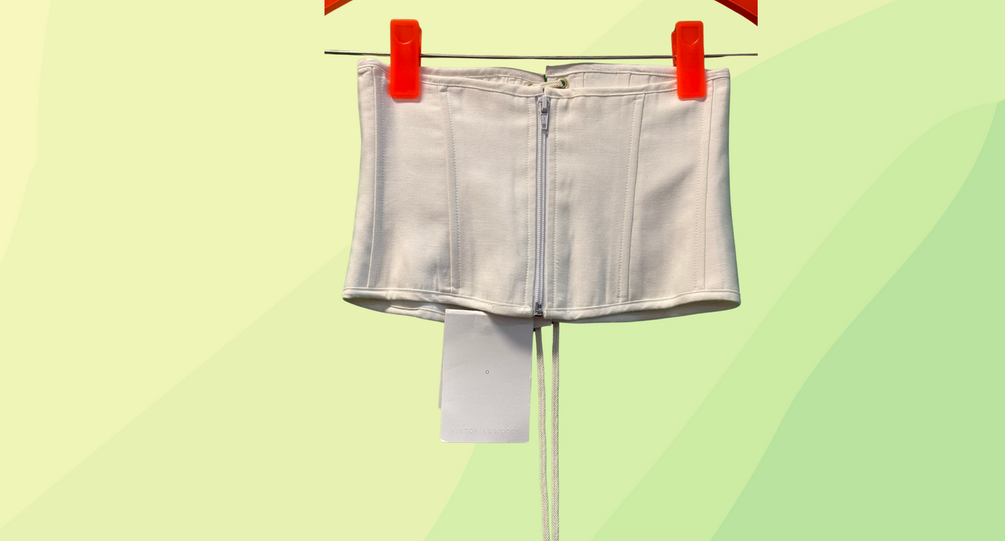 Viktoria & Woods Chelsea Corset - Size 0 - Ivory RRP $329