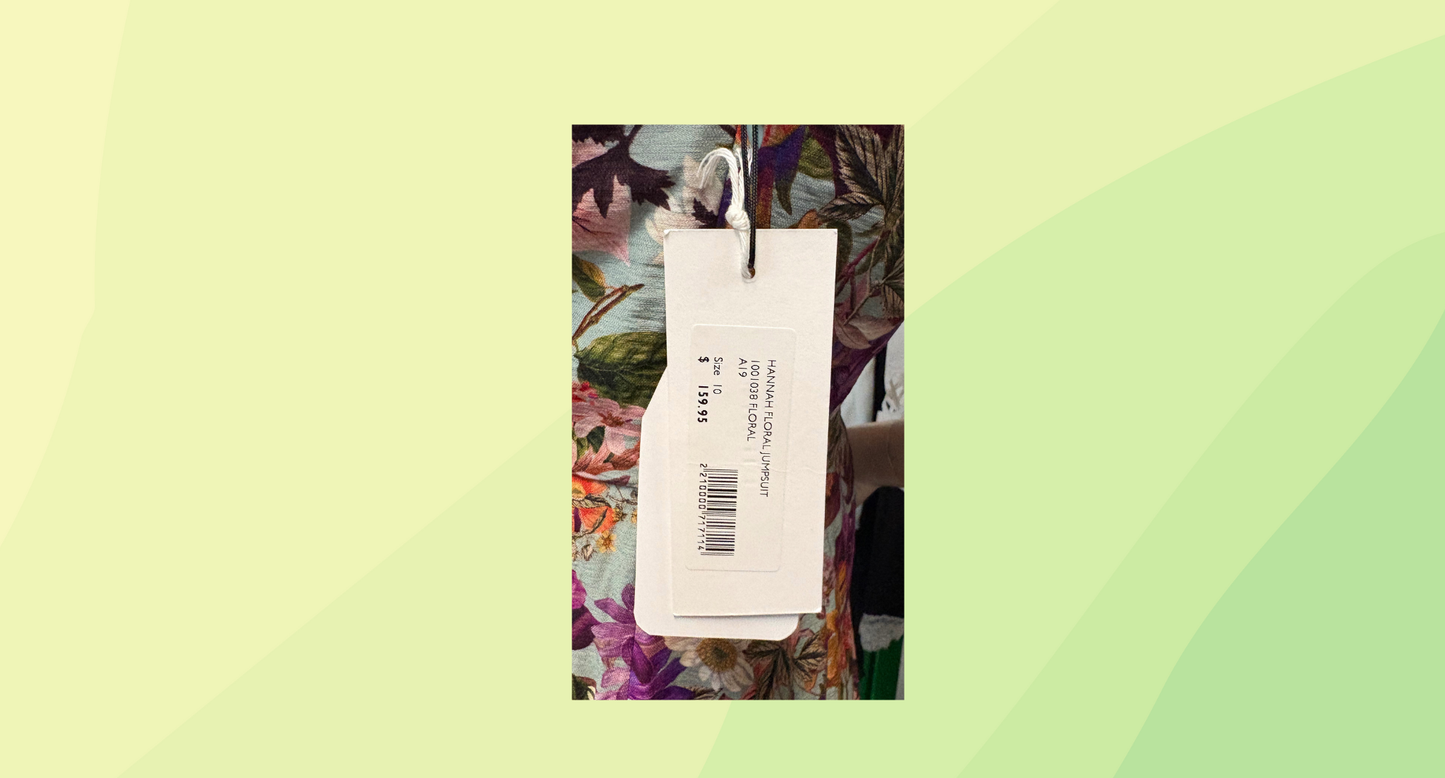 Sheike Hannah Floral Jumpsuit RRP $159.95 - Size 10 - Floral