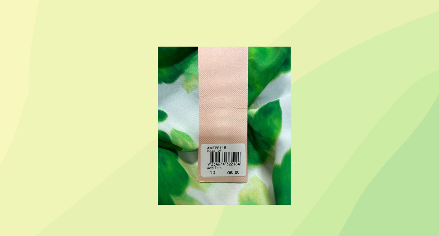 Alice McCall Dulce Top RRP $290 - Size 10 - Green