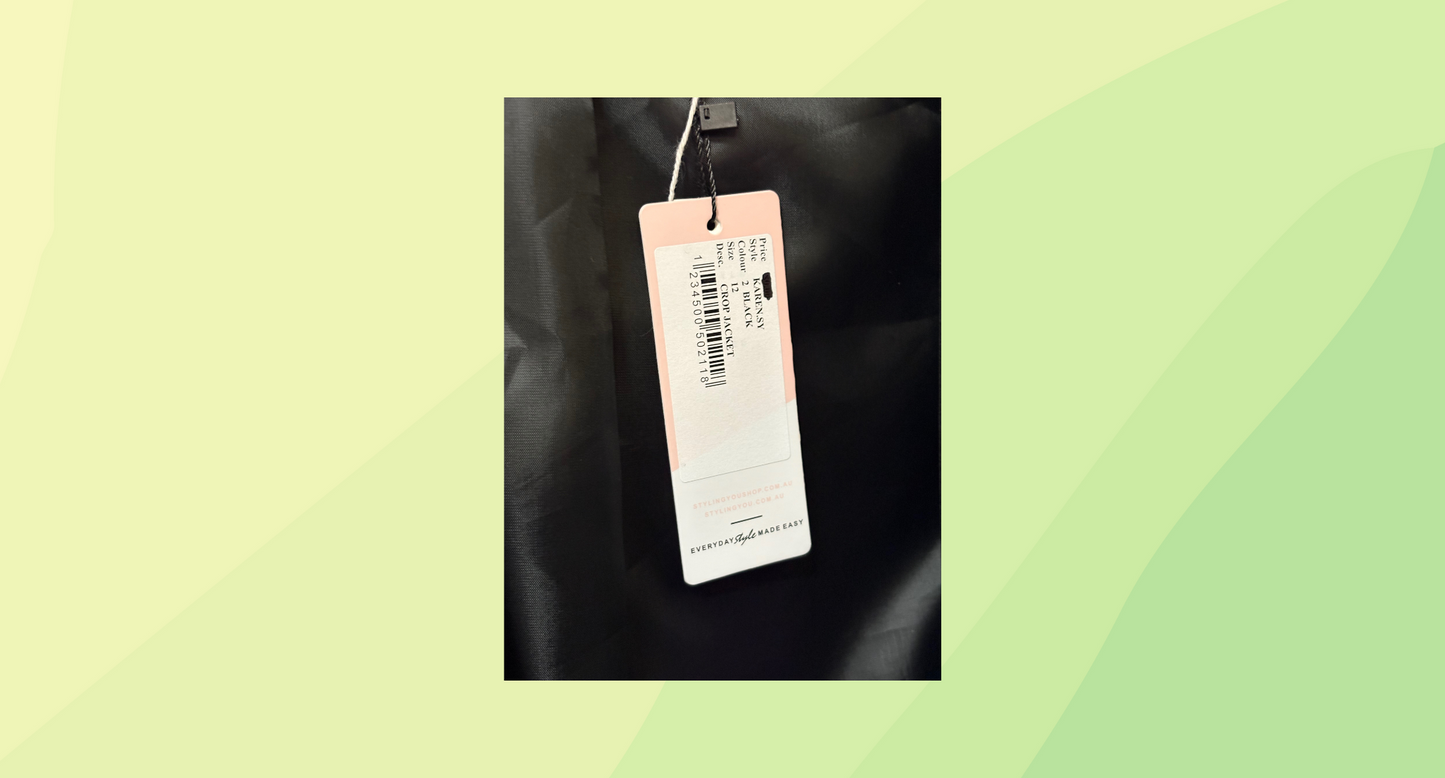 Styling You Crop Jacket - Karen - Size 12 - Black