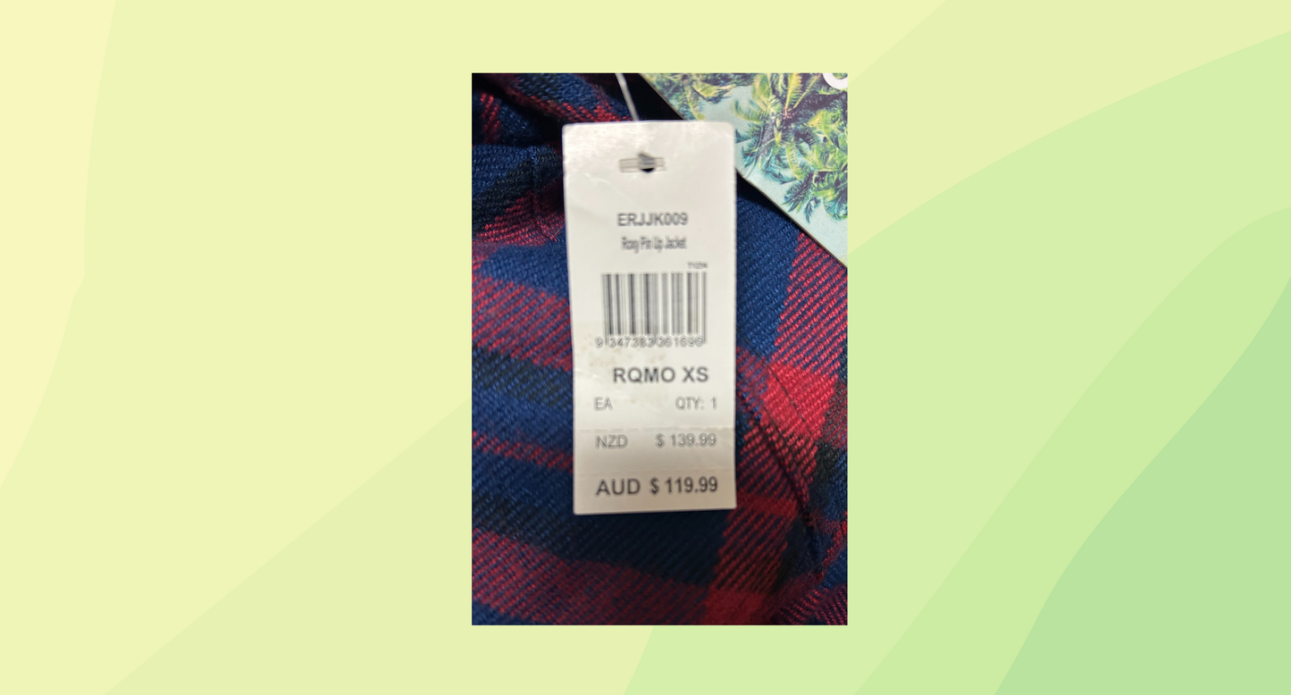 Roxy Pin Up Jacket RRP $119.99 - XS - Red/Blue