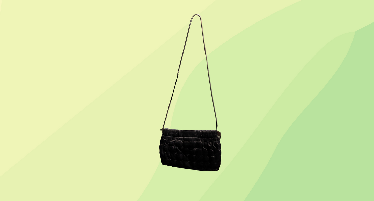 Lavin Paris Satin Shoulder Bag - Black