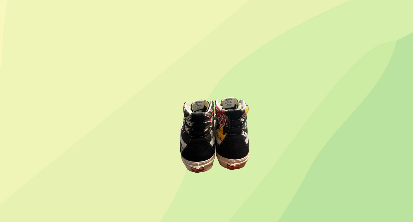 Vans Sk8-Hi Sneaker - US M10 - Black/Red/Yellow
