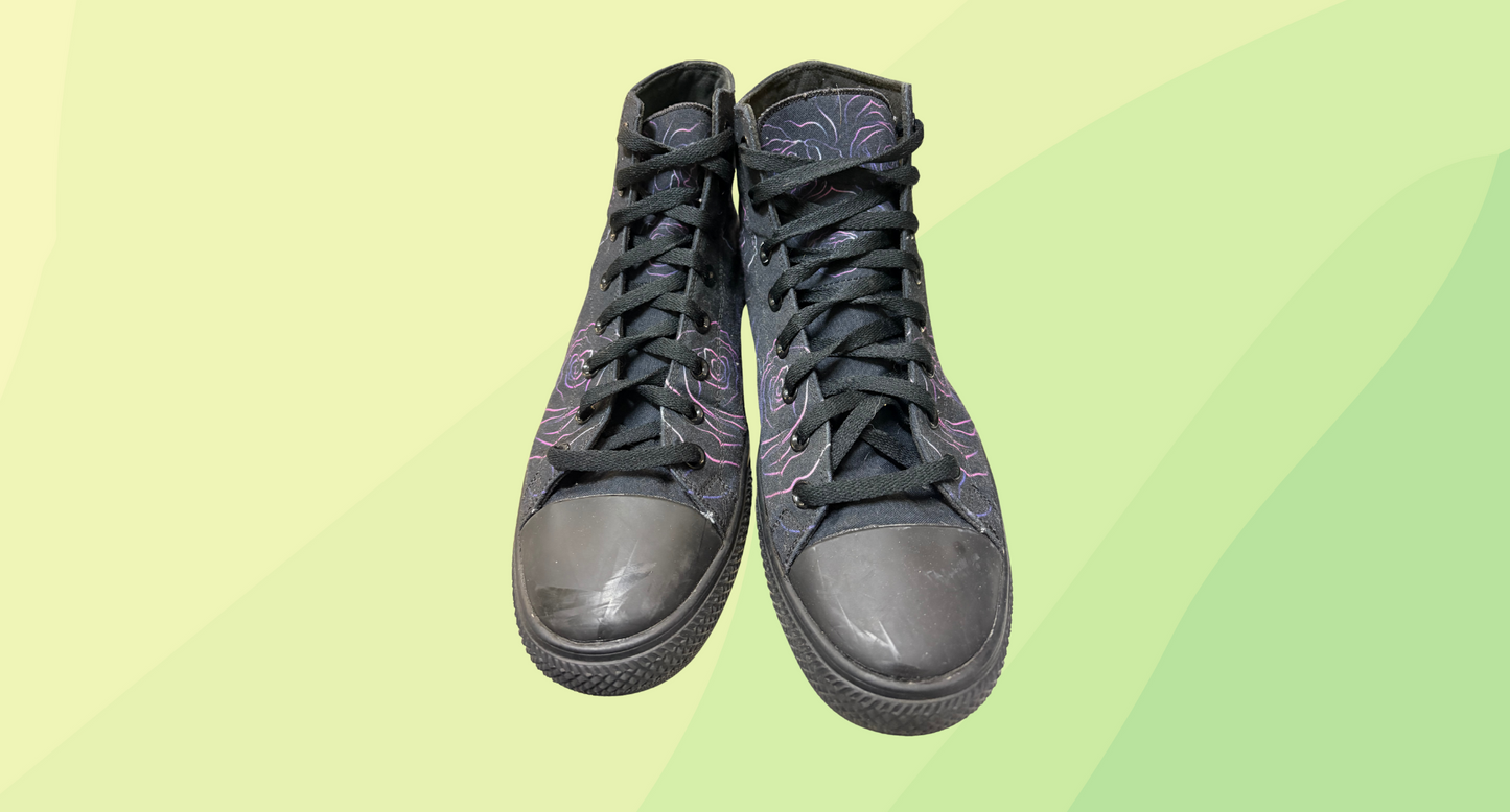 RAAD Mens Dark Purple Rose - High Top - US 12