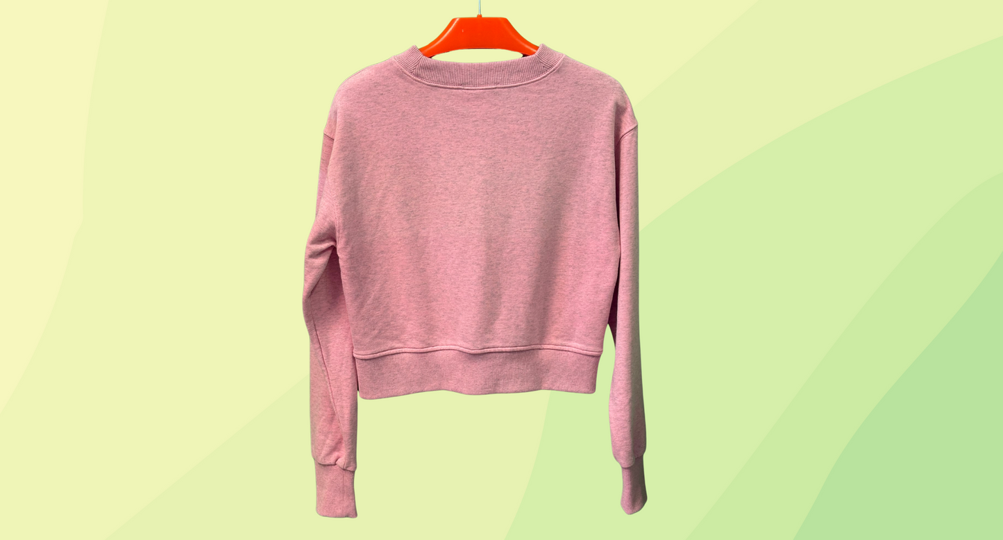 Scotch & Soda Cropped Knot Front Sweater - M - Pink