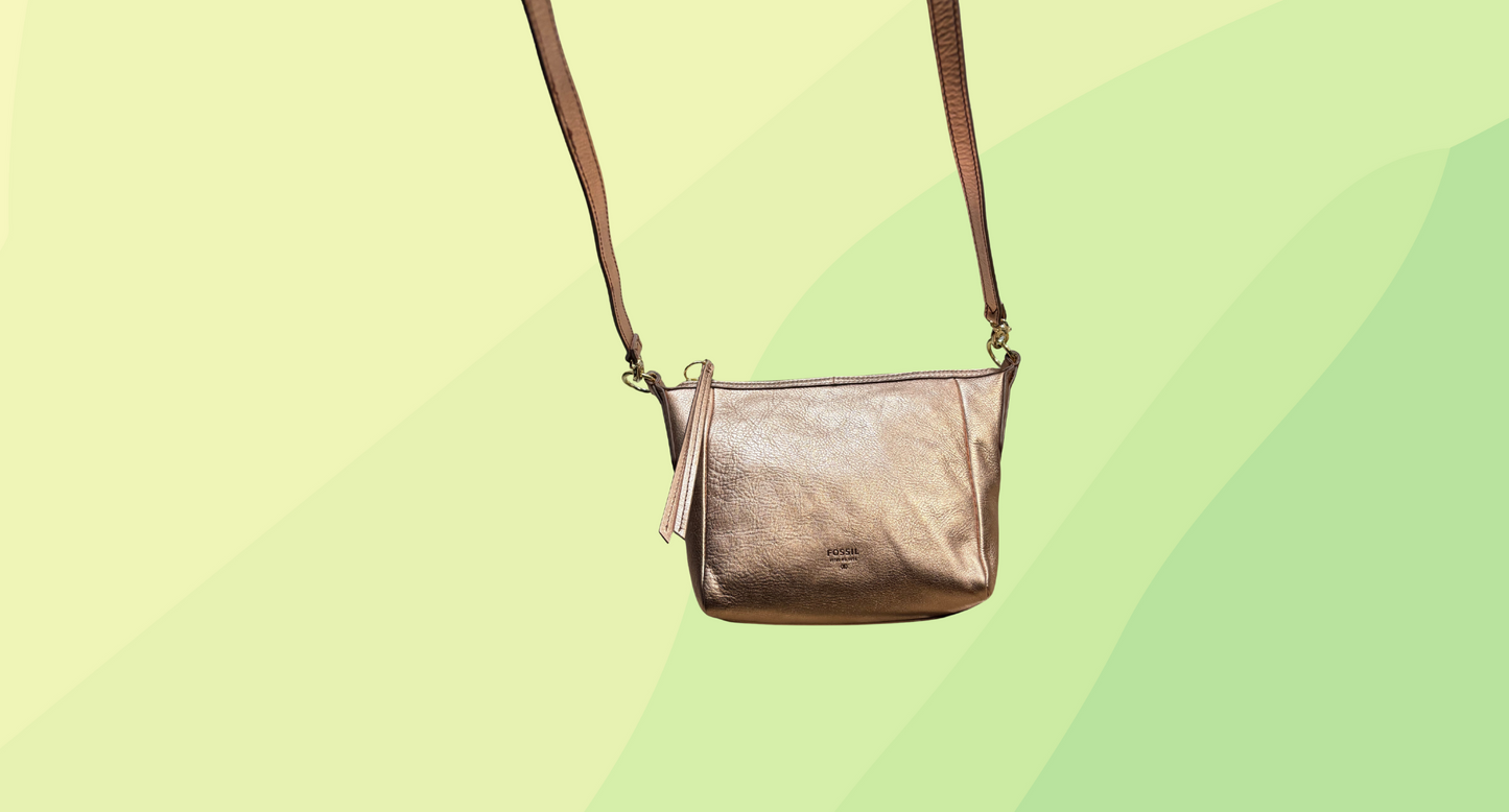 Fossil Crossbody Bag - Pink Foil