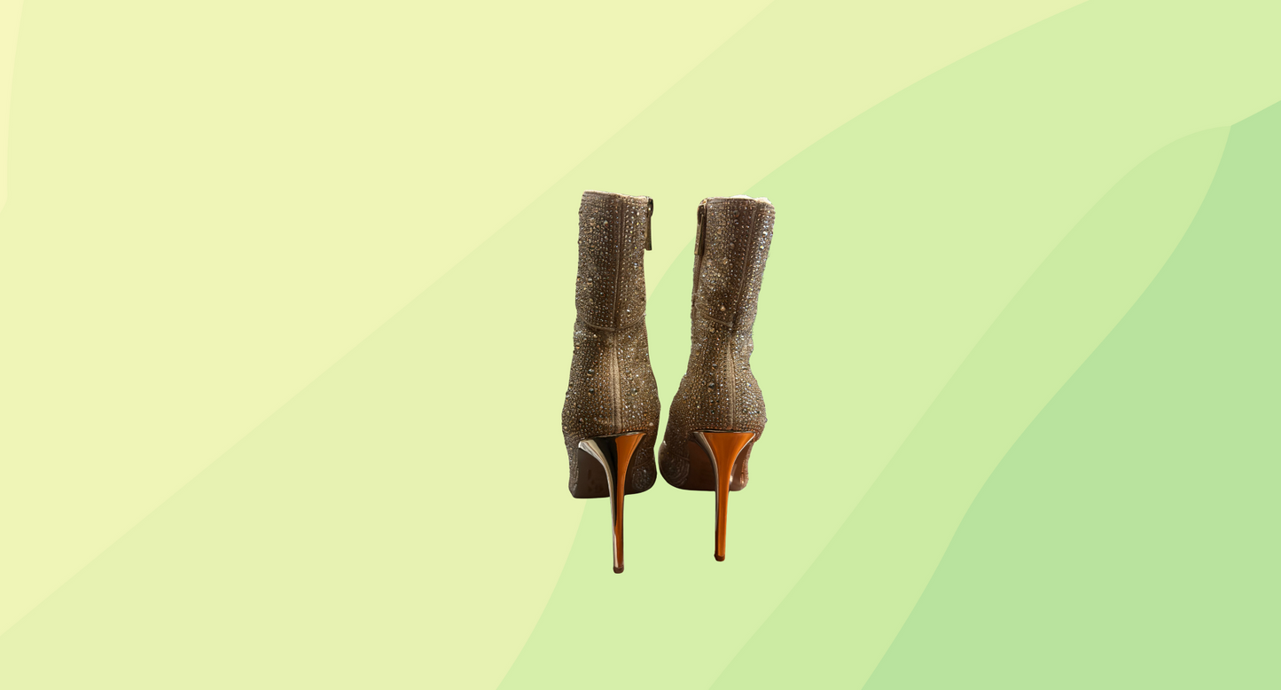 Steve Madden Winona Heeled Boot - Size 8 - Gold