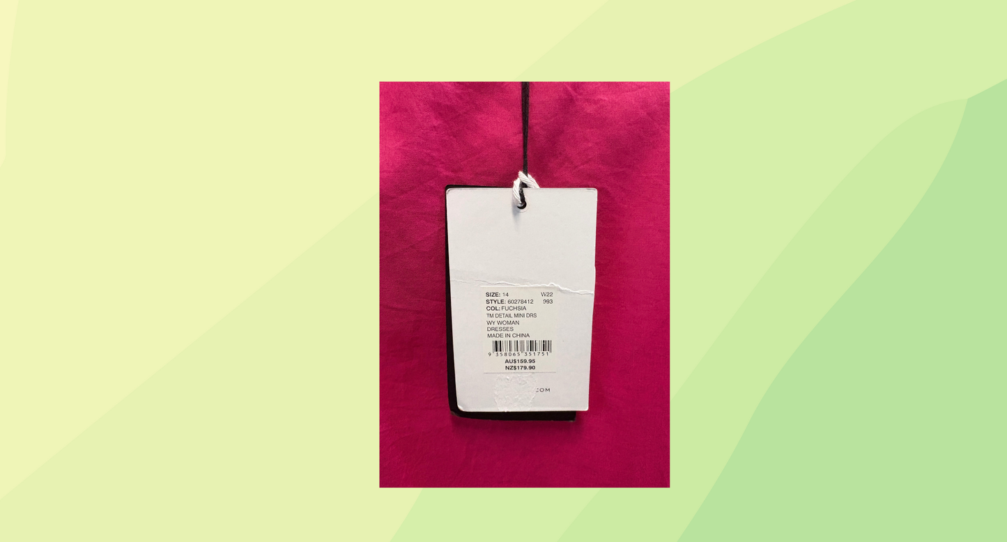 Witchery Mini Dress RRP $159.95 - Size 14 - Fuchsia