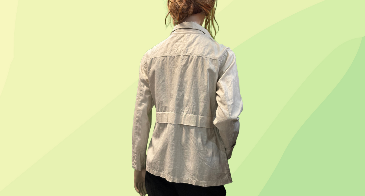 Trenery 100% Linen Jacket - Small - Cream