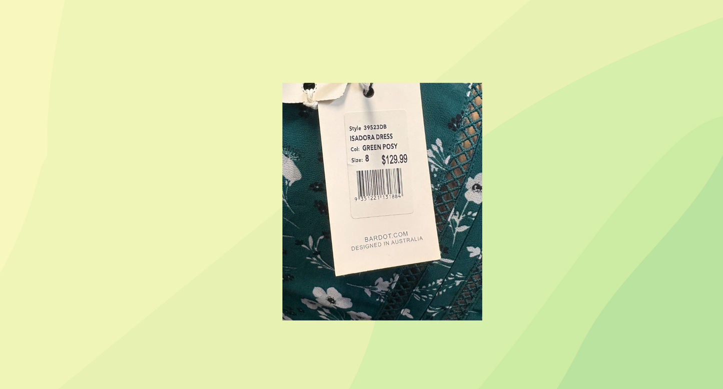 Bardot Isadora Dress RRP $129.99 - Size 8 - Green