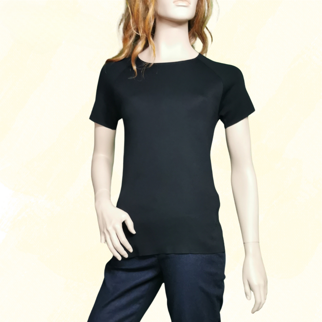 Oroton Knit Top - S - Black