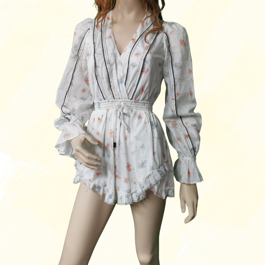 AJE Dress - Size 4 - White/Pattern