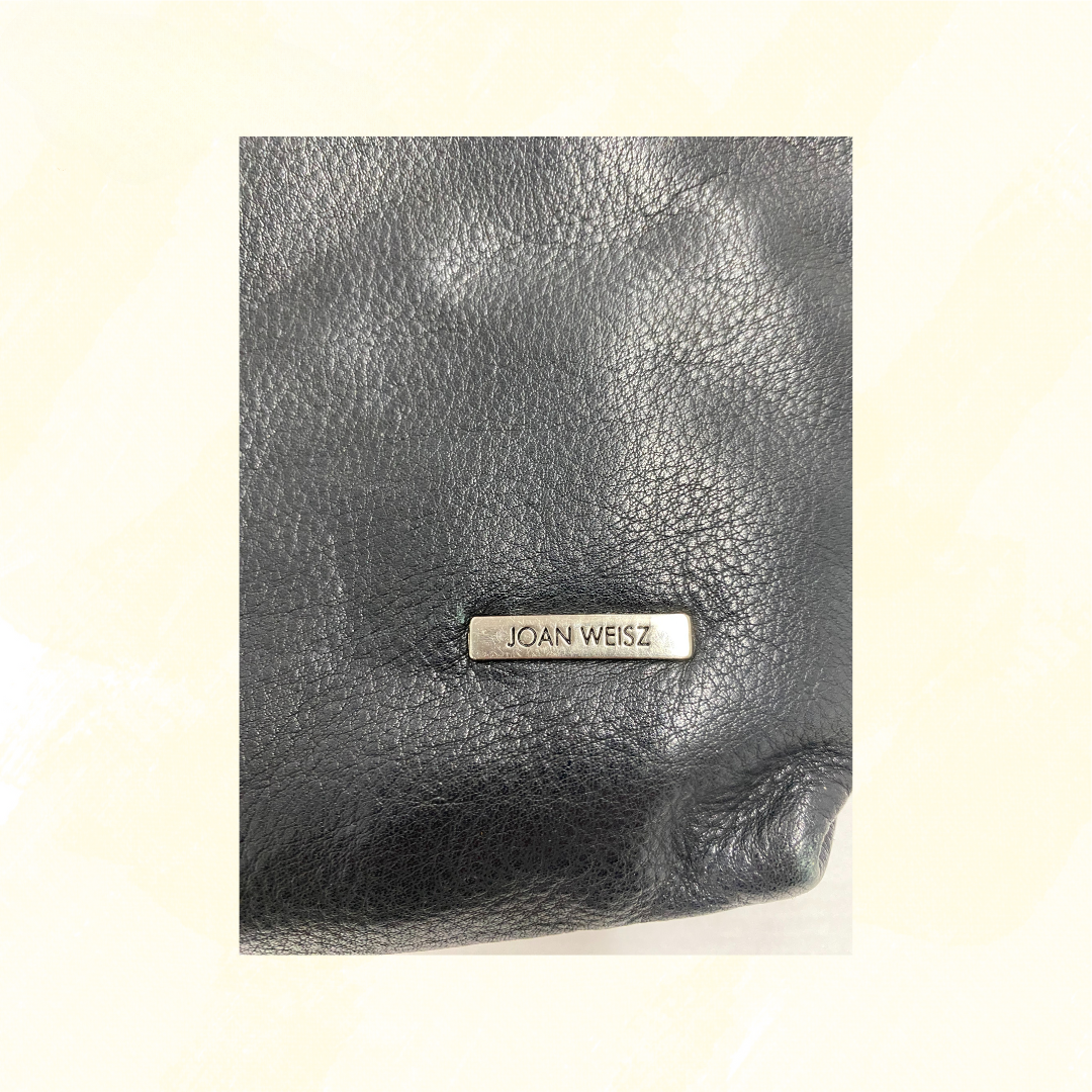 Joan Weisz Leather Crossbody Bag - Black