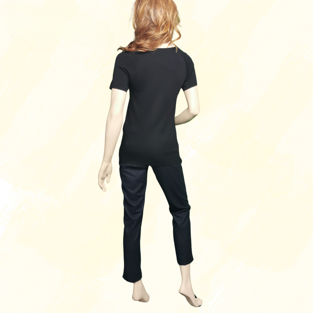 Oroton Knit Top - S - Black