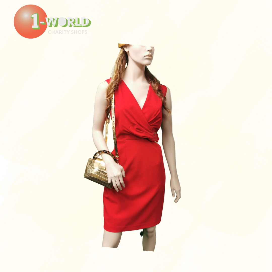 Calvin Klein Mid Length Dress - size 10 Red