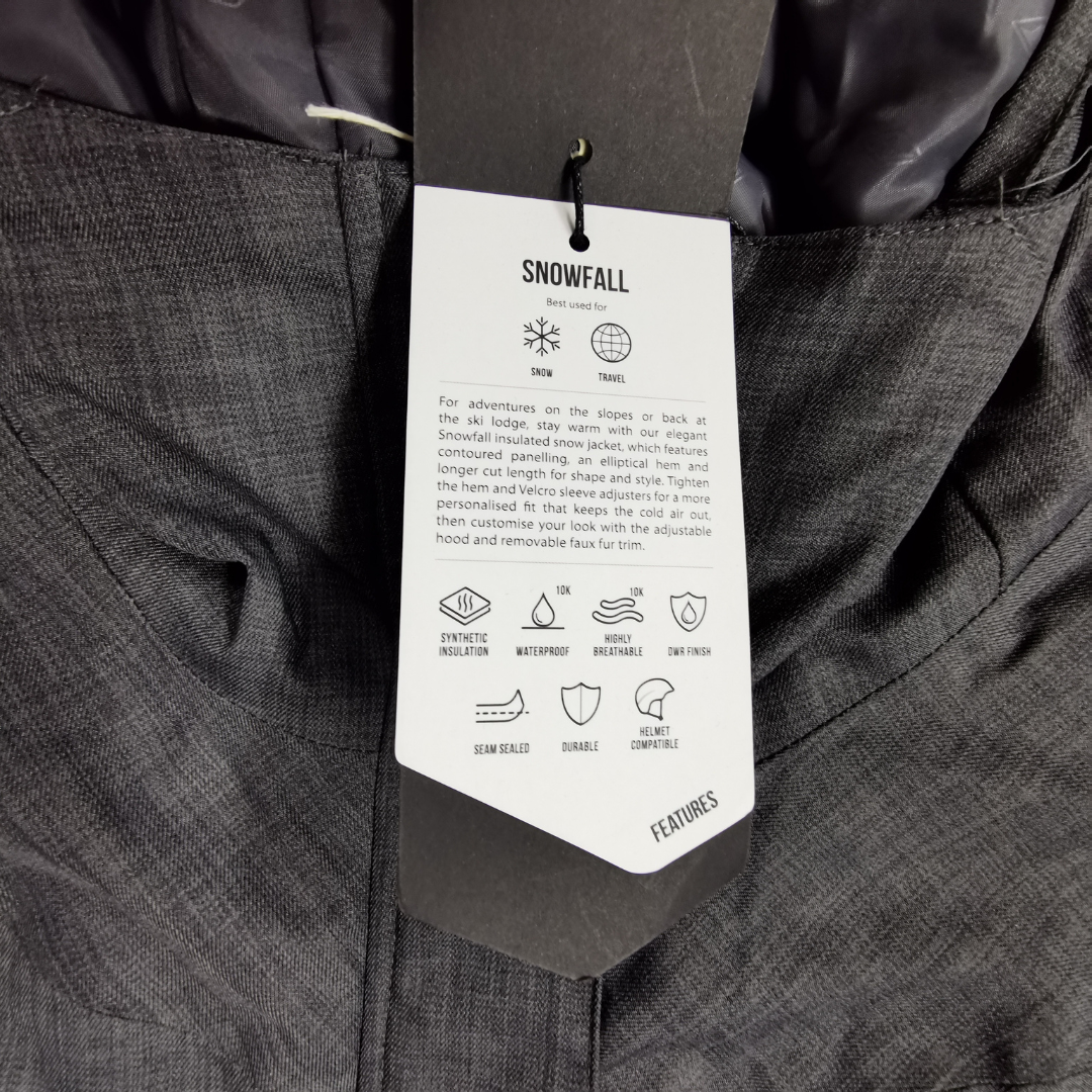 Mountain Designs Snow Jacket - Size 18 - Charcoal