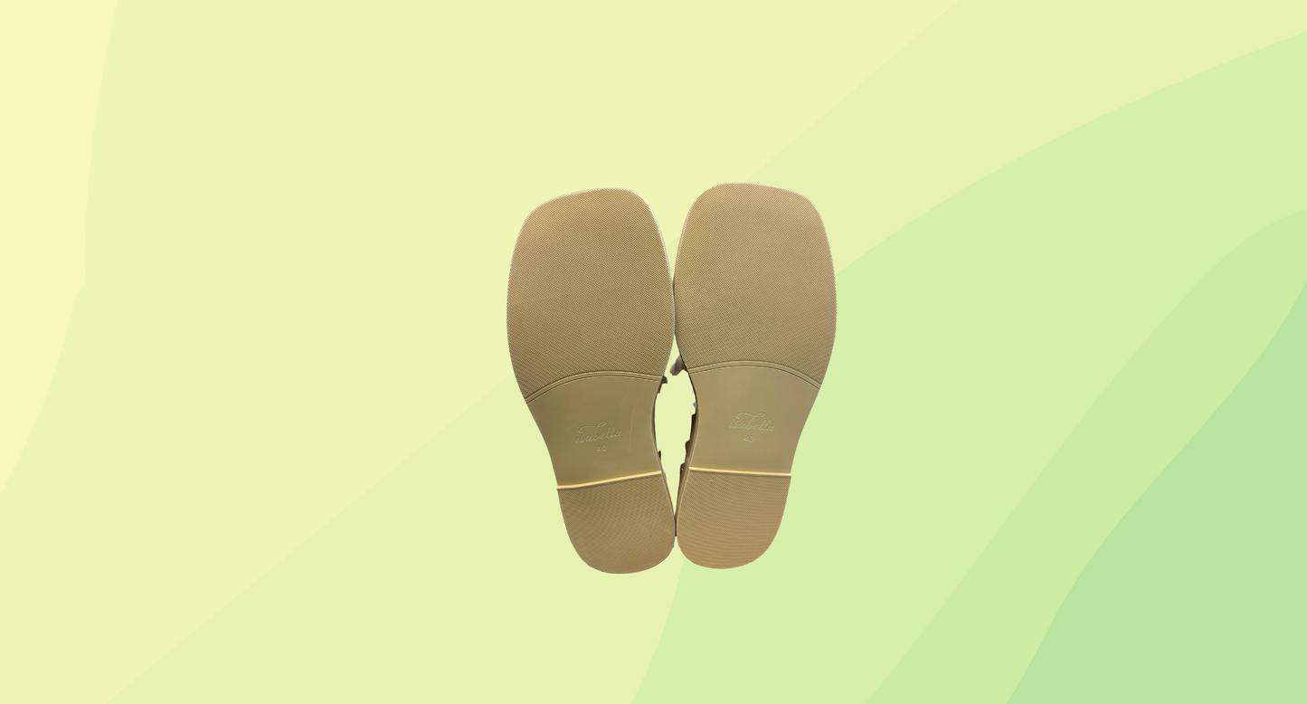 Isabella Corfu Leather Slides RRP $159.95 - Size 40 - Tan