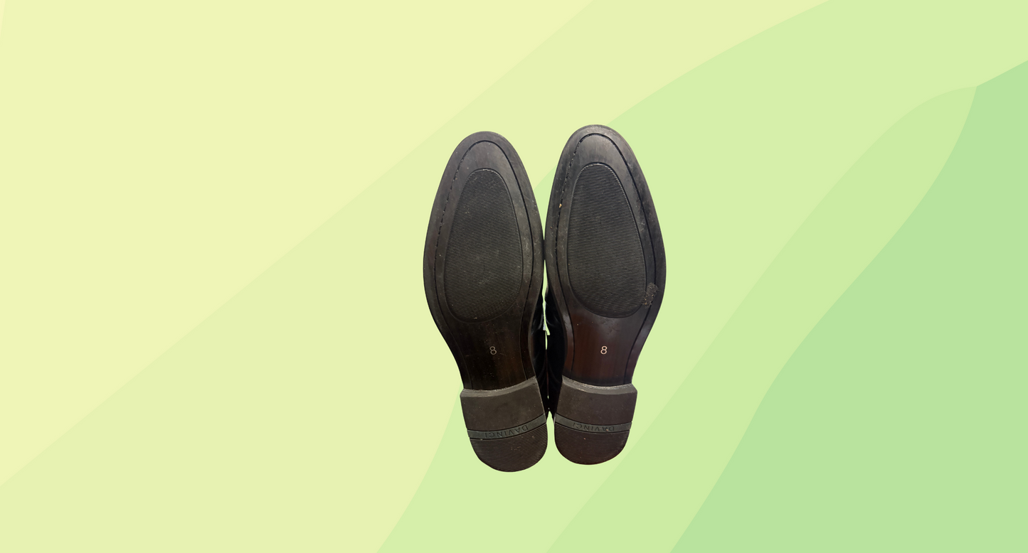 Davinci Mens Bentley Leather Dress Shoes - Size 8 - Black