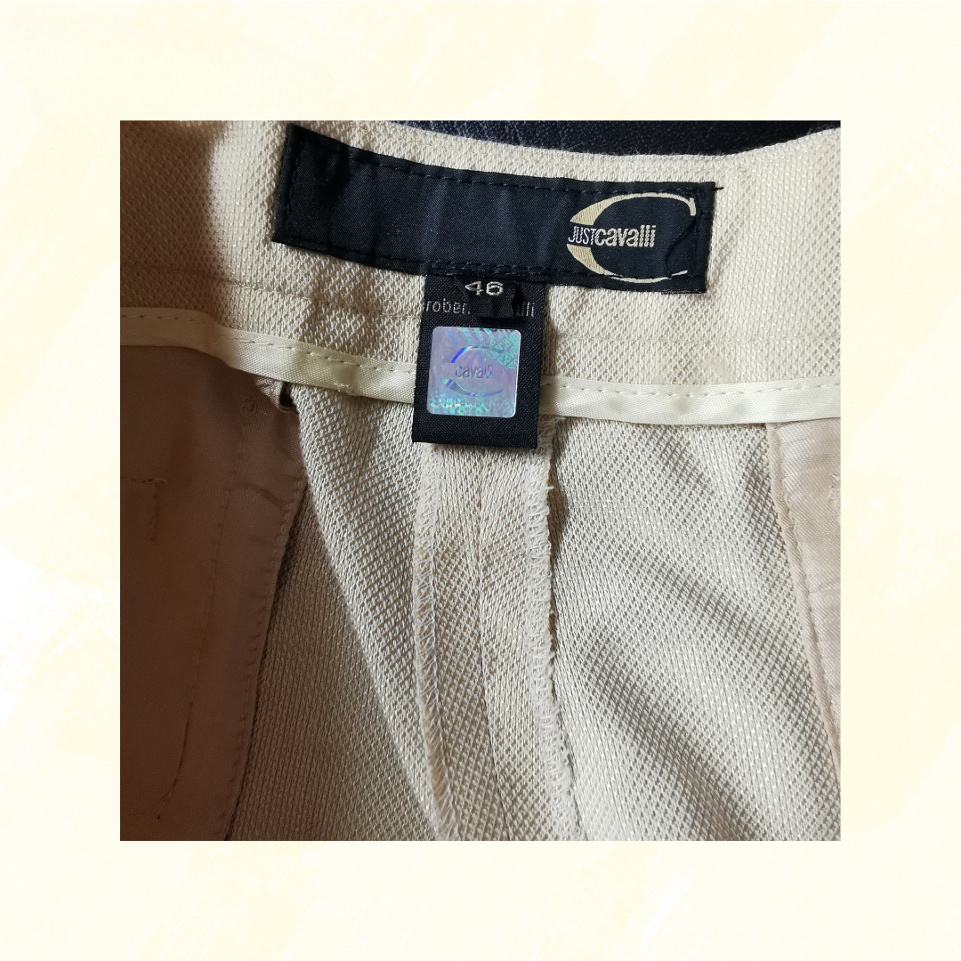 Roberto Cavalli Pants - Size 46 - Beige