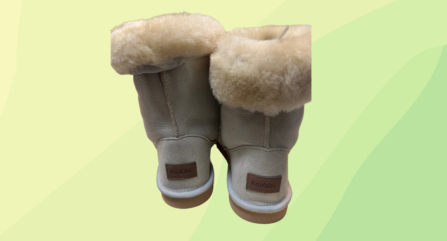 Koalabi Sheepskin Ugg Boot - Silver - Size 10