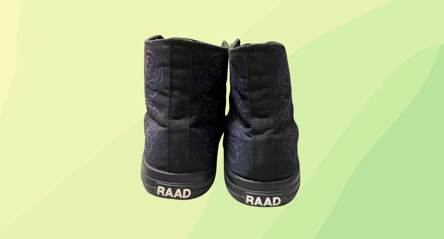 RAAD Mens Dark Purple Rose - High Top - US 12