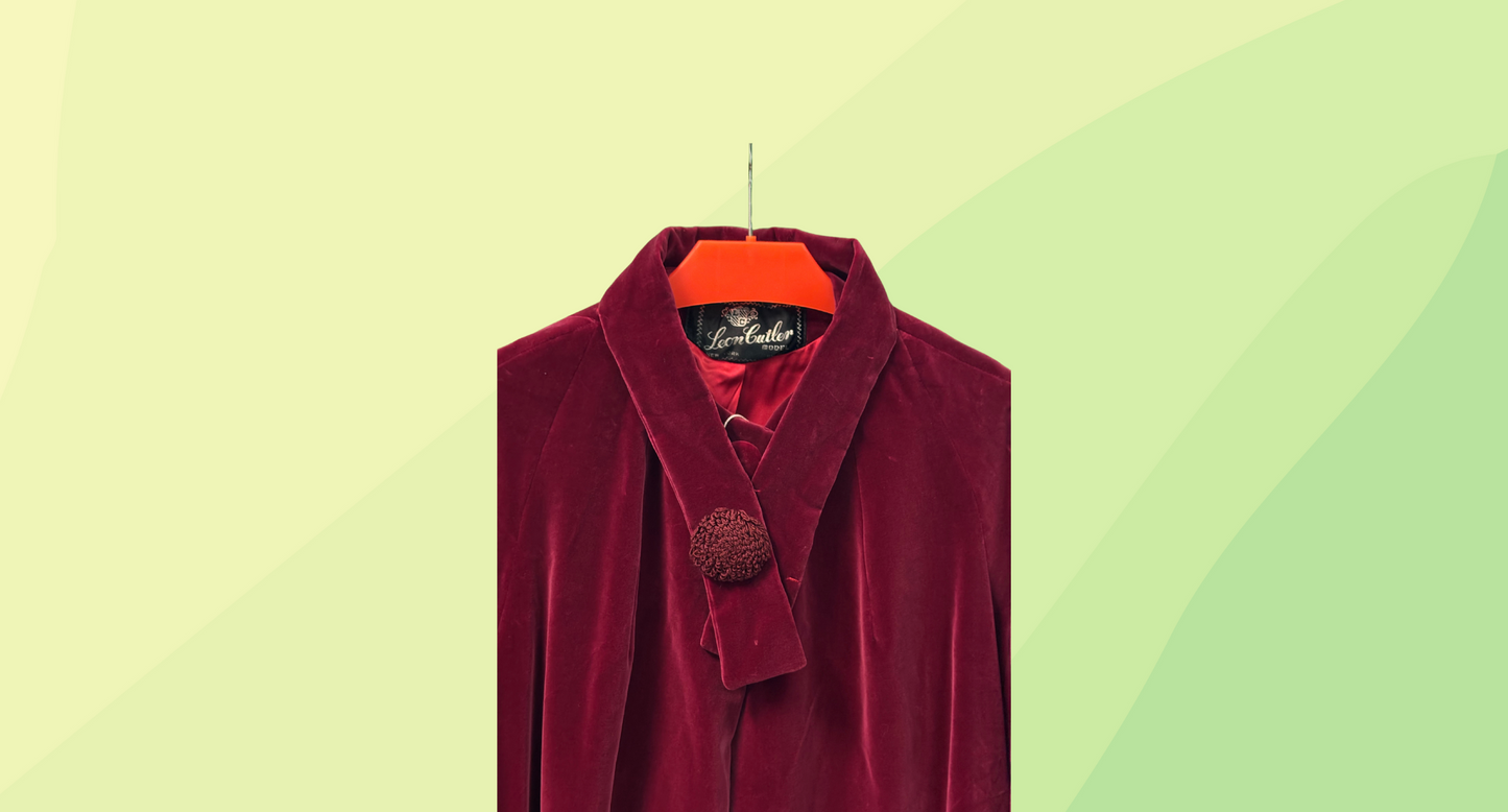 Leon Cutler Vintage Velvet Jacket - S - Magenta
