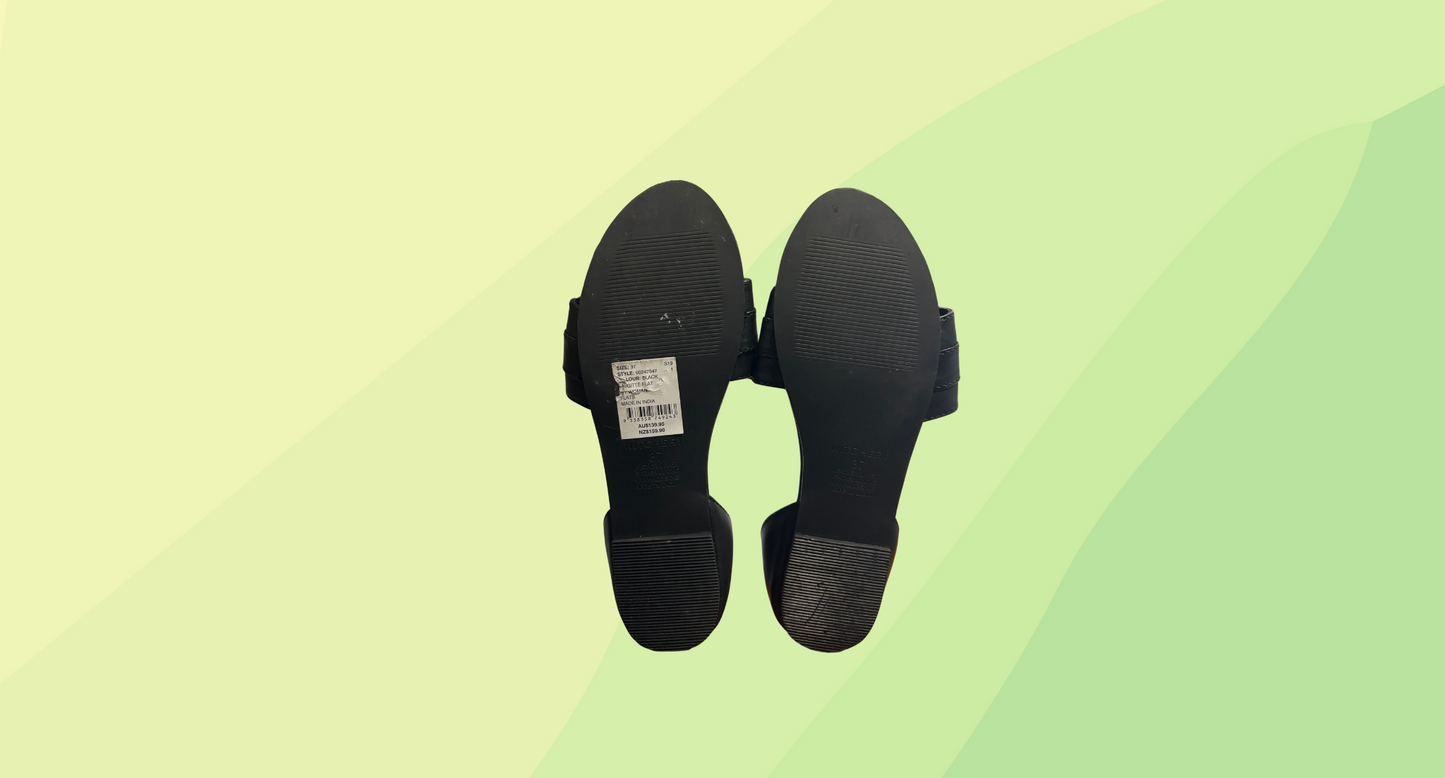Witchery Brigitte Flat RRP $139.95 - Size 37 - Black