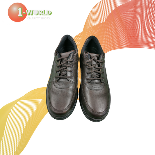 Rockport World Touring Men's Pebbled Leather Walking - 10 Brown