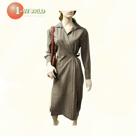 Scanlan Theodore Plaid Wrap Dress- AU 8