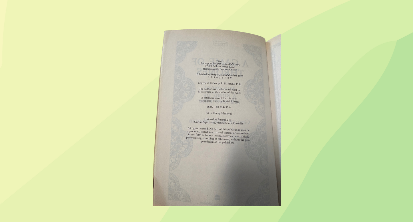 A Game of Thrones - George R.R. Martin - 1996 Paperback