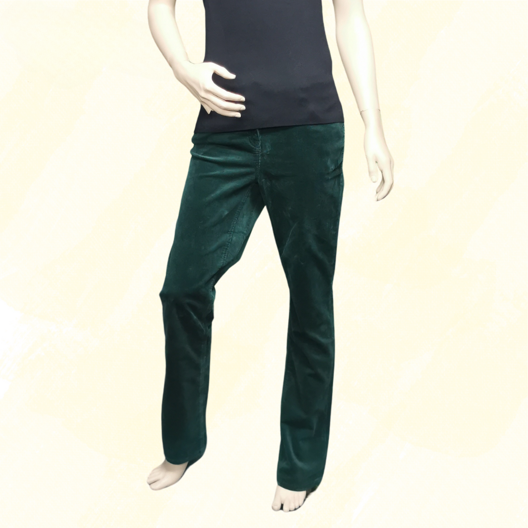 David Lawrence Straight Leg Cord Jeans - Size 9 - Green