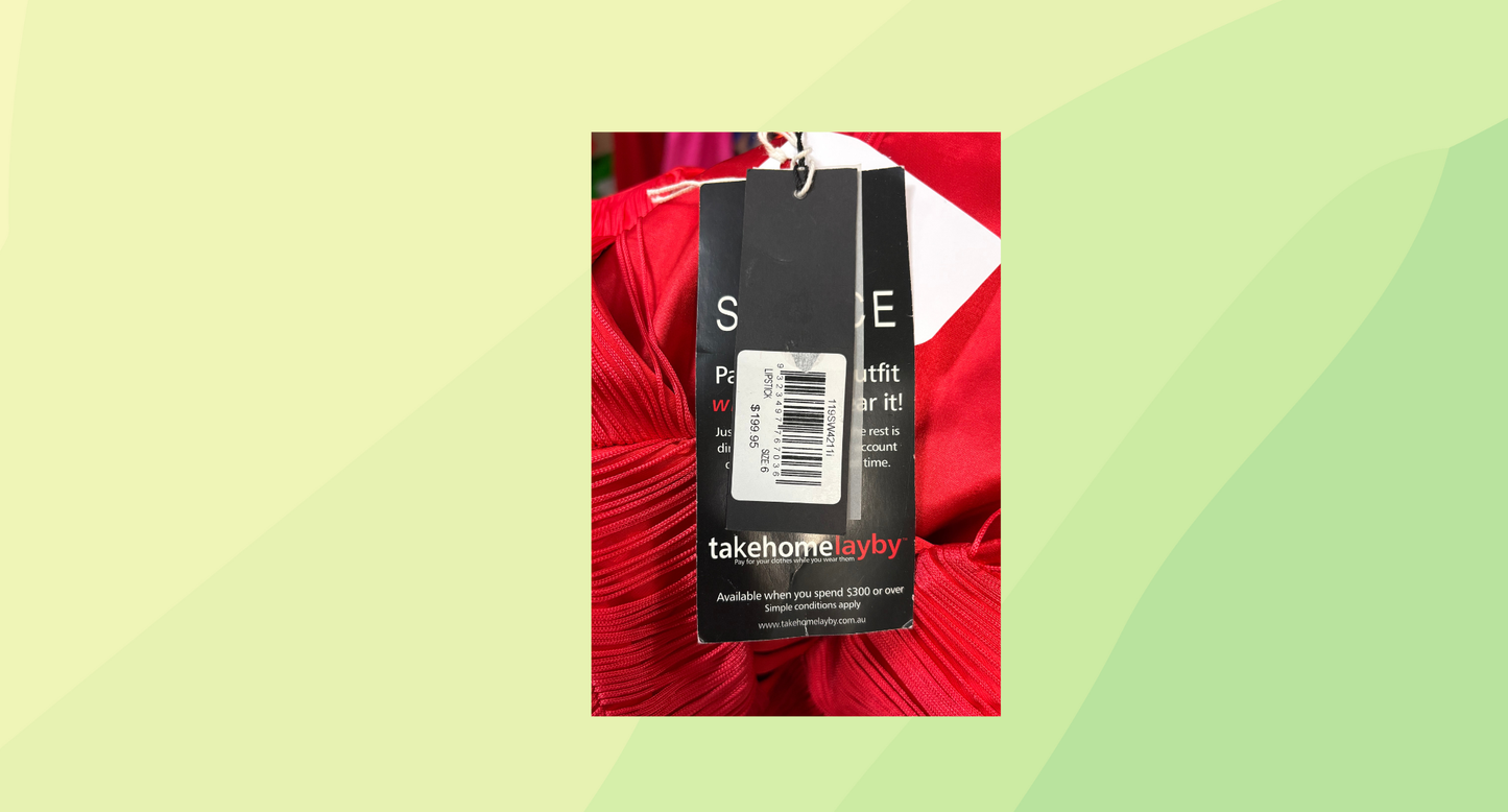 Seduce Fringe Dress RRP $199.95 - Size 6 - Lipstick